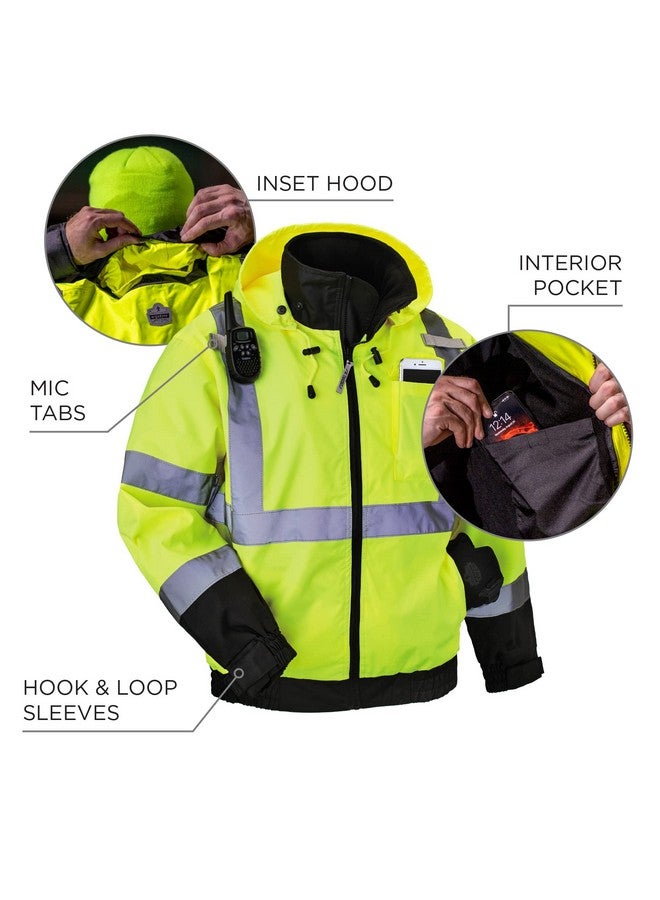 Ergodyne Unisex-Adult 3-in-1 Hi-Vis Winter Bomber Jacket, Lime, Large US - Image 4