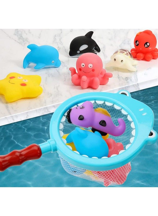 Shindel 16Pcs Bath Toys Baby Kids Floating Animal Toys Pool Toy Set Fishing Net Clockwork Swimming Toys Pool Toys For Toddlers Age 2 4 Pool Bath Time For Infant Girls Boys - Image 4