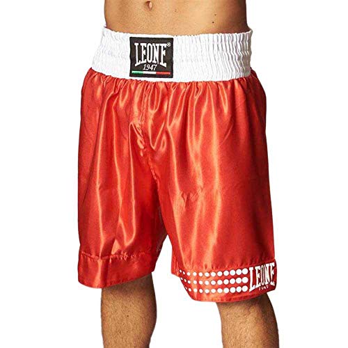 LEONE 1947 Unisex-Adult's Knee Length Regular fit Boxing Shorts, red, L - Image 1