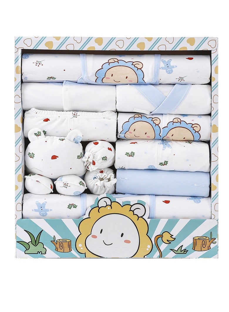 Newborn gift box, baby clothing set, baby clothing jumpsuit jacket, sock cap, 100% cotton suitable for boys and girls