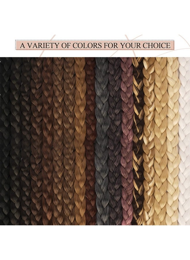 BARSDAR 34 Inch Long Braided Ponytail Extension With Hair Tie Straight Wrap Around Hair Extensions Pony Tail Diy Natural Soft Synthetic Hair Piece For Women Girlsdark Brown - Image 4