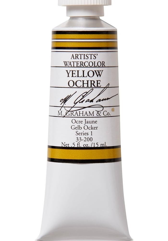 M. Graham & Co. Artist's Watercolor Paint in Yellow Ochre - 0.5 Fl Oz Tube - Image 1
