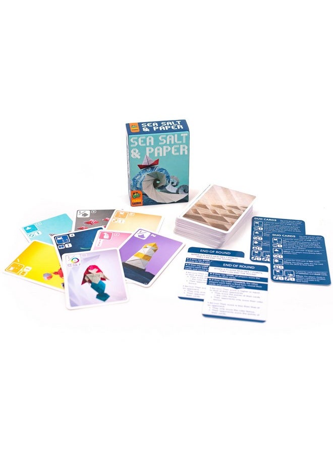 Pandasaurus Games Sea Salt and Paper Card Game - Ocean-Themed Strategy Game, Fast-Paced and Tactical, Fun Family Game for Kids and Adults, Ages 8+, 2-4 Players, 30-45 Minute Playtime, Made