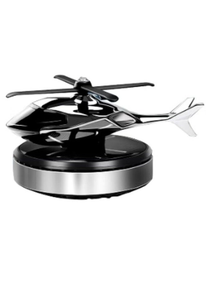 Bukela Air Freshener, Car Fragrance Diffuser Solar Rotating Automotive Air Fresheners Ornament Helicopter Shape Solid Aromatherapy Decoration for Car and Home (Black) - Image 1
