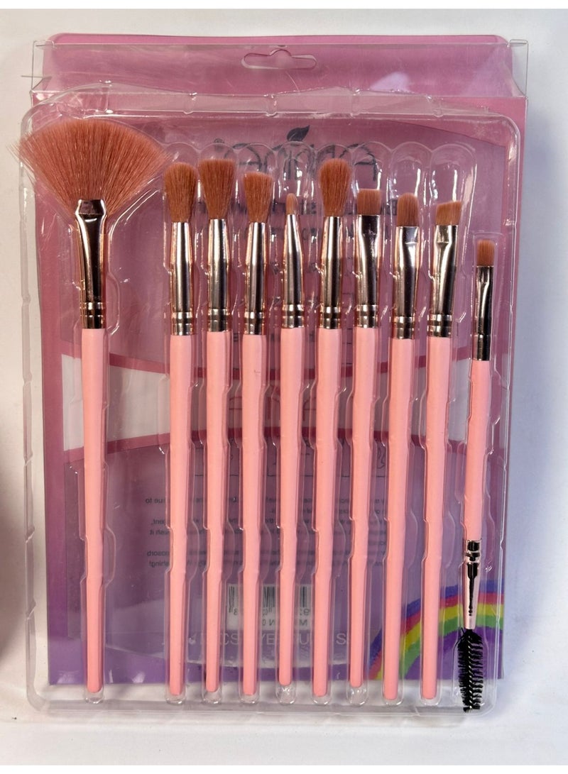maya accessories High Quality Assurance Makeup Brush Set 10PCS may vary color - Image 4