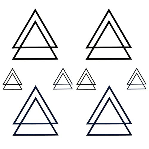 Oottati Small Cute Temporary Tattoo Wrist Geometric Triangles (Set of 2) - Image 1