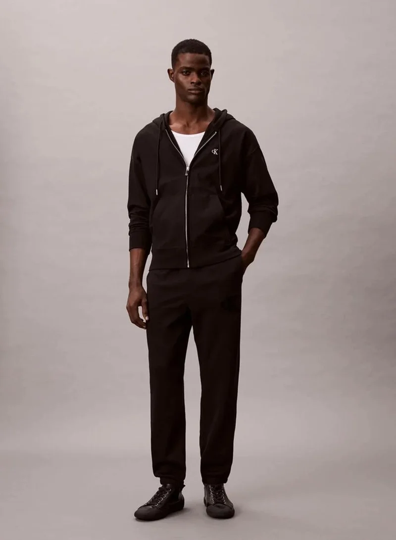 Fleece Monogram Logo Patch Joggers