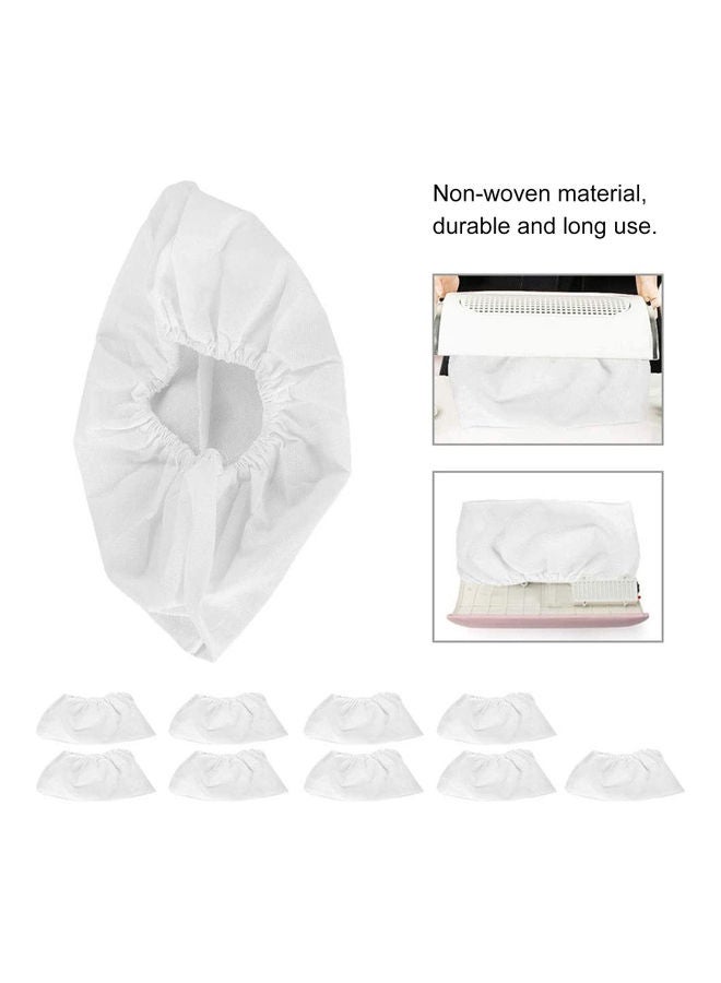 NIBEMINENT 10-Piece Non-Woven Replacement Bags For Nail Art Dust Suction Collector White - Image 2