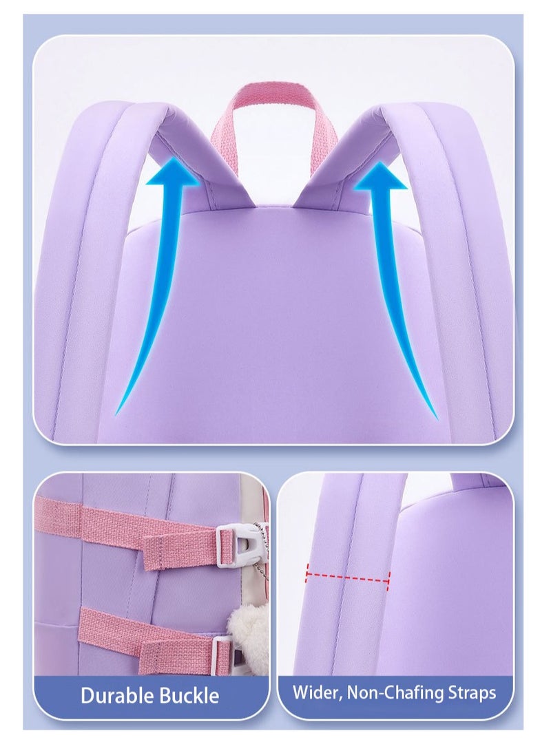 Large Capacity Waterproof Student Backpack with Compartments for Teen Girls - Image 3