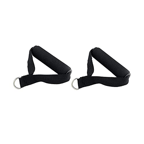 Joyfit Gym Handles-Heavy Duty, Foam Coated- for Fitness Workouts with Cable Machines & Resistance Tube (Black) (Black) - Image 1