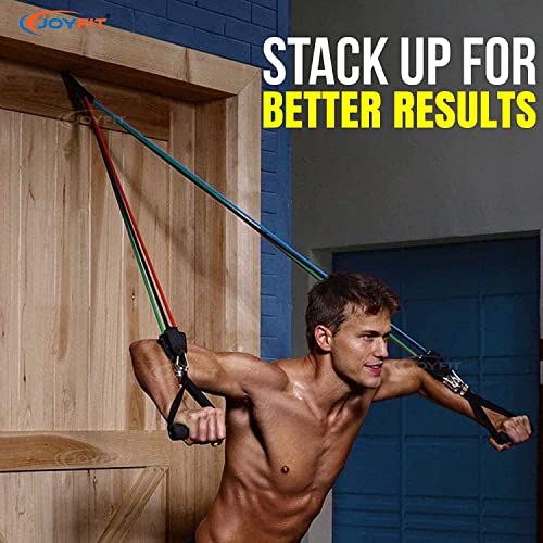 Joyfit Gym Handles-Heavy Duty, Foam Coated- for Fitness Workouts with Cable Machines & Resistance Tube (Black) (Black) - Image 4