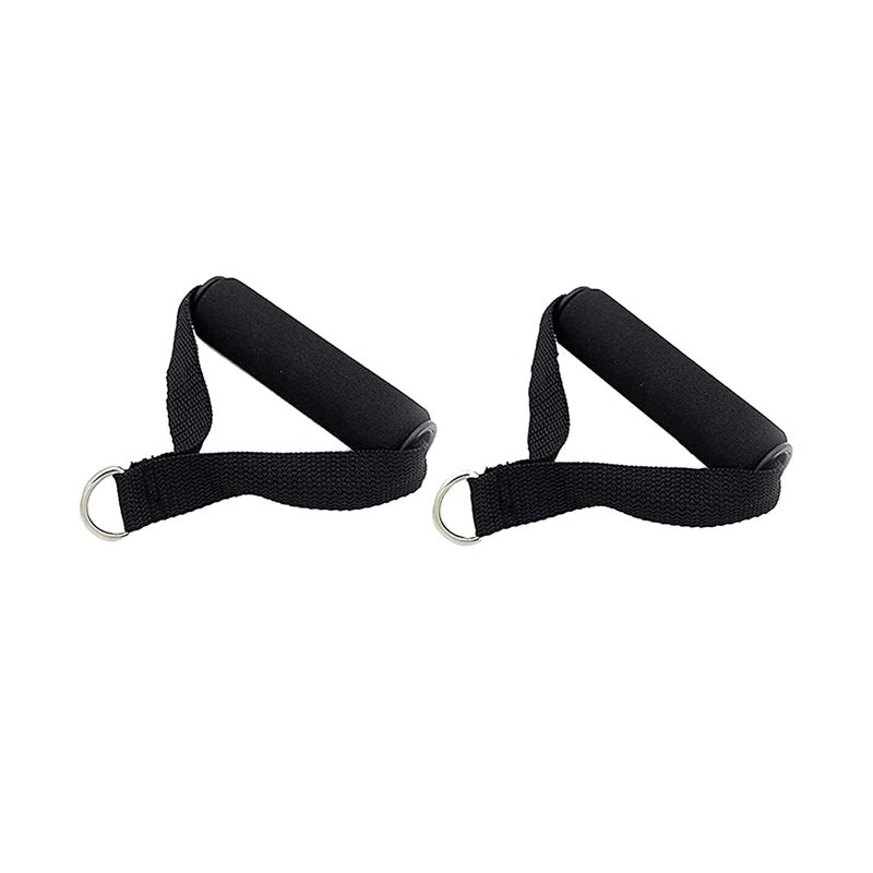 Joyfit Gym Handles-Heavy Duty, Foam Coated- for Fitness Workouts with Cable Machines & Resistance Tube (Black) (Black) - Image 5