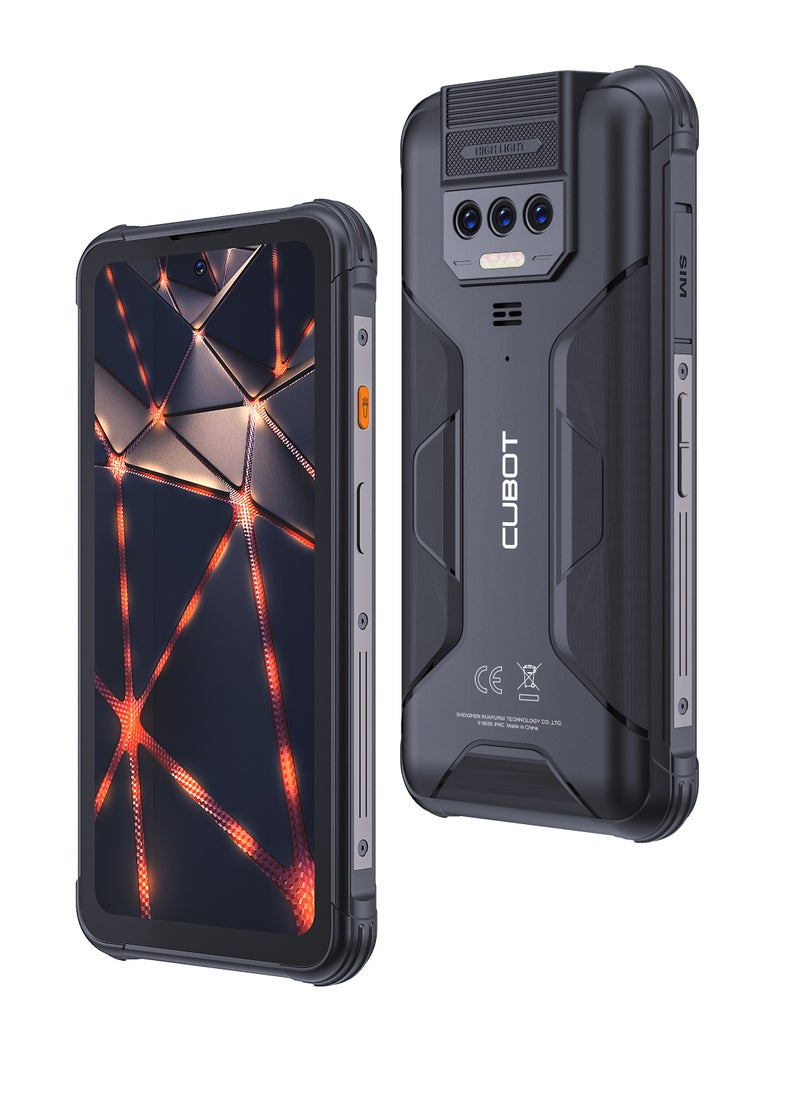 Cubot - KINGKONG 8 Rugged Phone 6.528'' HD+ Screen Android 13 6GB RAM 256GB ROM Dual LED Torch 10600mAh Battery 16MP Front+48MP Rear Camera NCF/Dual SIM/GPS/Fingerprint Black - Image 1