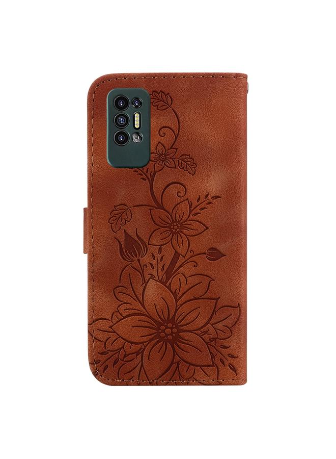 erorex Case For Tecno Pova 2 Lily Embossed Leather Phone Case  - Image 3