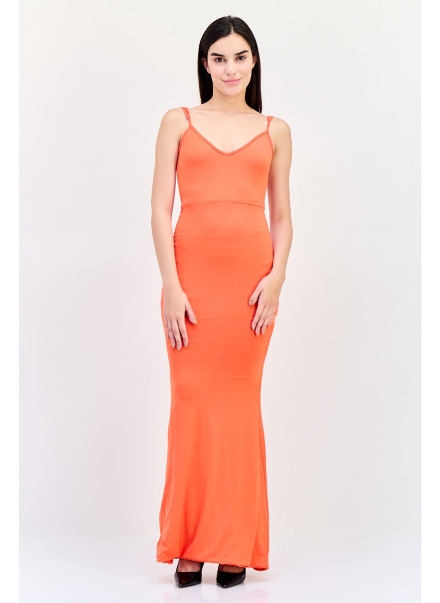 PUBLIC DESIRE Women Plain Maxi Dress, Red  - Image 1