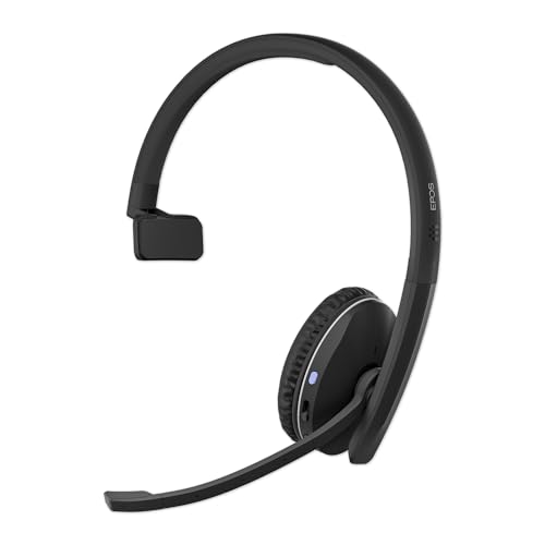EPOS Adapt 231 - Single Sided Headset, Wireless, Dual-Connectivity Bluetooth, USB-C Dongle Included, UC Optimized and Microsoft Teams Certified, Black - Image 1