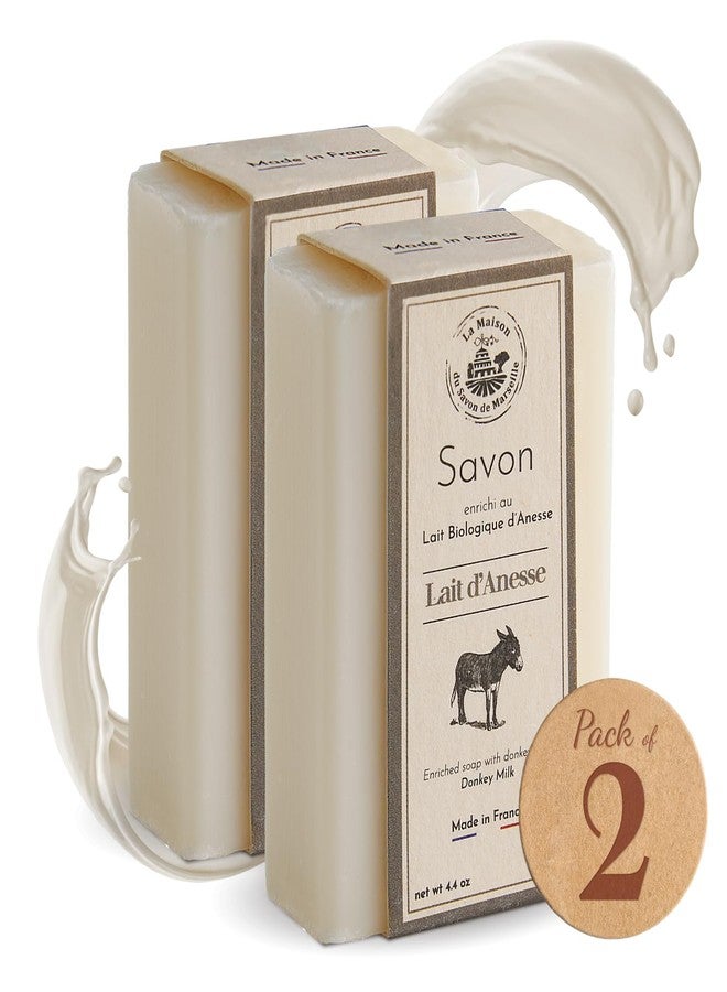 La Maison du Savon de Marseille La Maison du Savon - Donkey Milk French Soap Bar Duo - Moisturizing Hand & Body Soap Bars - Creamy, Soft, for Daily Use - 98% Natural Ingredients - Made in Provence - 2 x 4.06 oz - Image 1