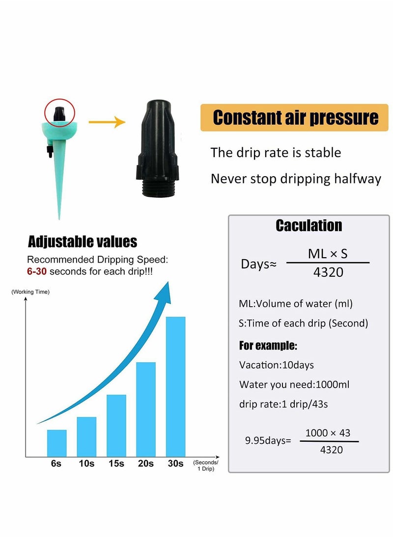 Generic - 12 Pcs Self Watering Spikes for Automatic Plant Irrigation with Slow Release Control for Home and Vacation - Image 1