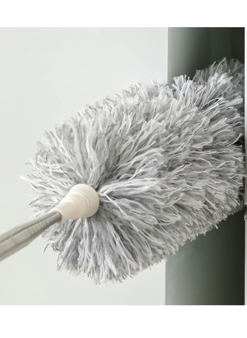 eBasket Microfiber Flicker with Extra Long 2.5 Meter Stainless Steel Handle, Extendable with Bendable Head for Cleaning High Ceiling Fans, Indoor Ceiling, Cobwebs and Vacuum Dust, Wet or Dry Use  - Image 4