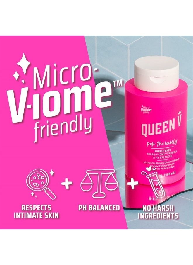 Queen V - ® Pop The Bubbly - Bubble Bath 16.9 oz, pH Balanced, Microbiome Friendly, Free from Parabens, for a Relaxing soak in The tub. - Image 1