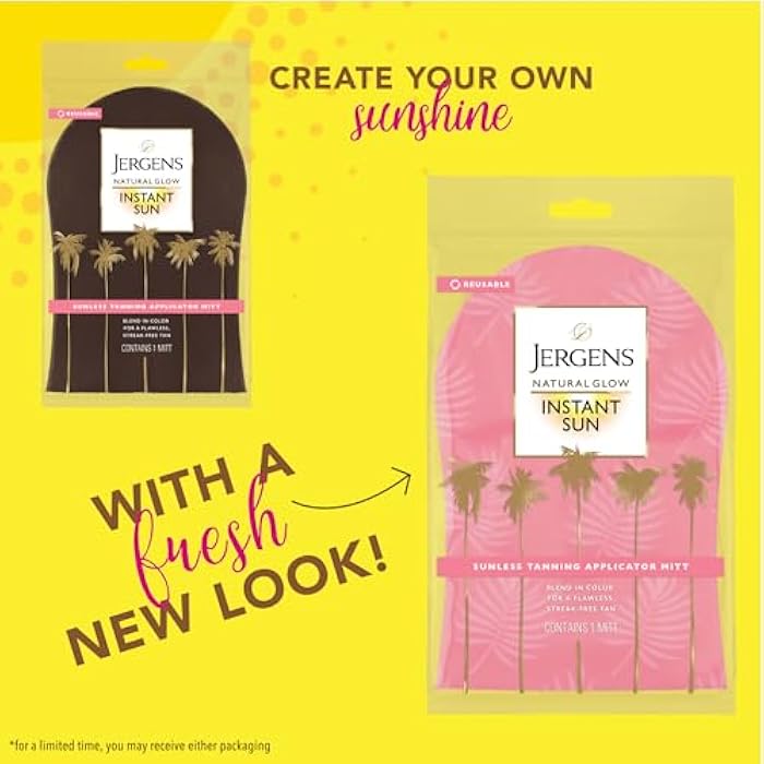 Jergens Natural Glow Body Applicator Mitt, Flawless, Streak-free Tanning Blender Glove, Reusable Tanning Mitt Protects Hands - Image 2