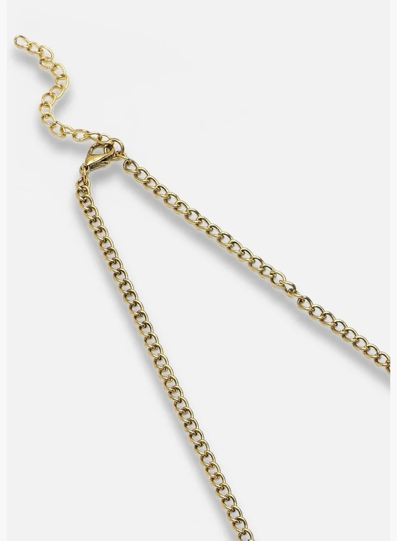 SOHI Gold Plated Party Designer Stone Necklace For Women