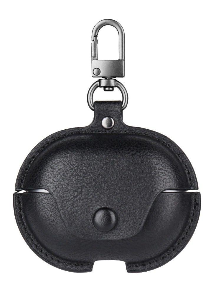 For Huawei Freebuds 4i/5i/6i PU Leather Earphone Case Headset Protector Cover with Keychain Black  - Image 1