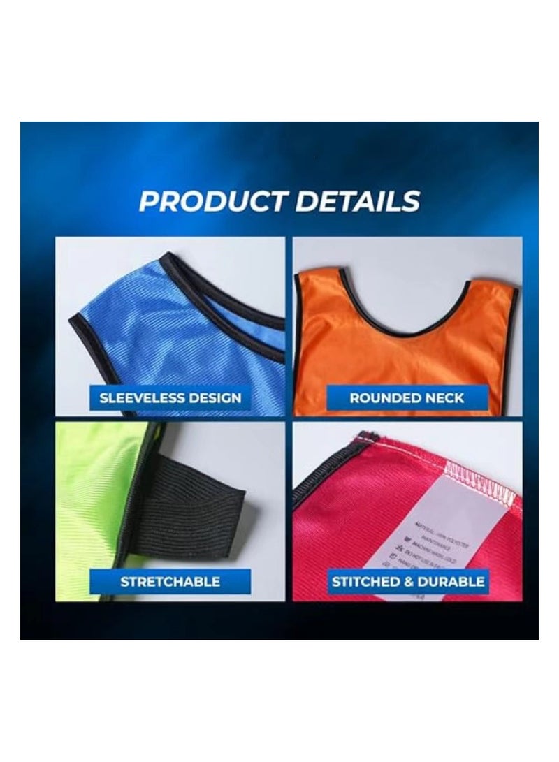 Goolsky Soccer Pinnies Adult & Youth - Team Pennies, Scrimmage Vests for Soccer & Basketball Practice Jersey  - Image 3