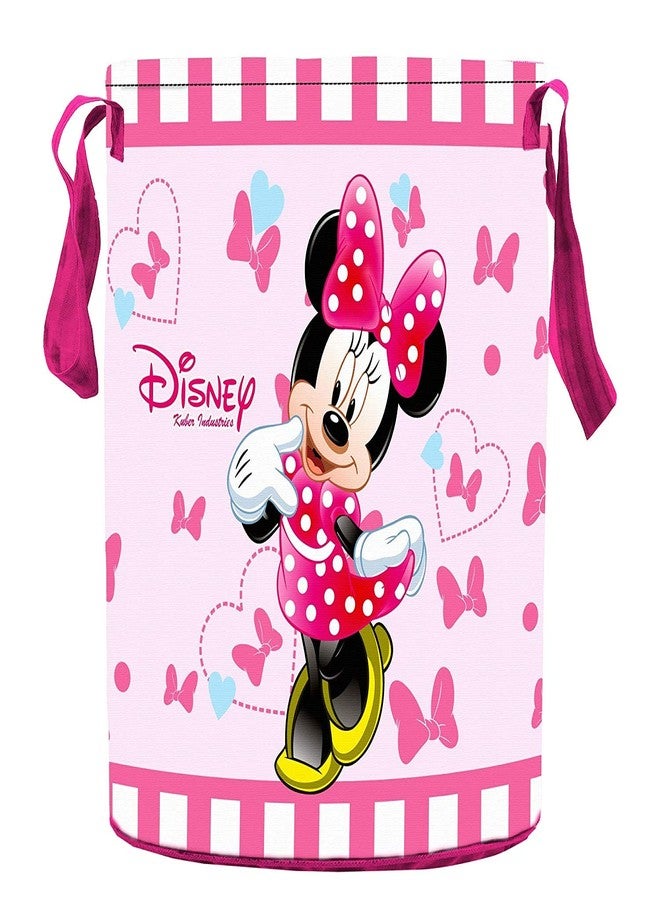 Kuber Industries Disney Minnie Print Non Woven Fabric Foldable Laundry Basket, Toy Storage Basket, Cloth Storage Basket with Handles,45 LTR (Pink) - Image 5