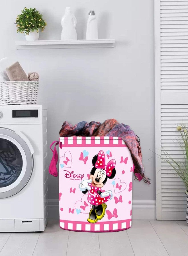 Kuber Industries Disney Minnie Print Non Woven Fabric Foldable Laundry Basket, Toy Storage Basket, Cloth Storage Basket with Handles,45 LTR (Pink) - Image 4