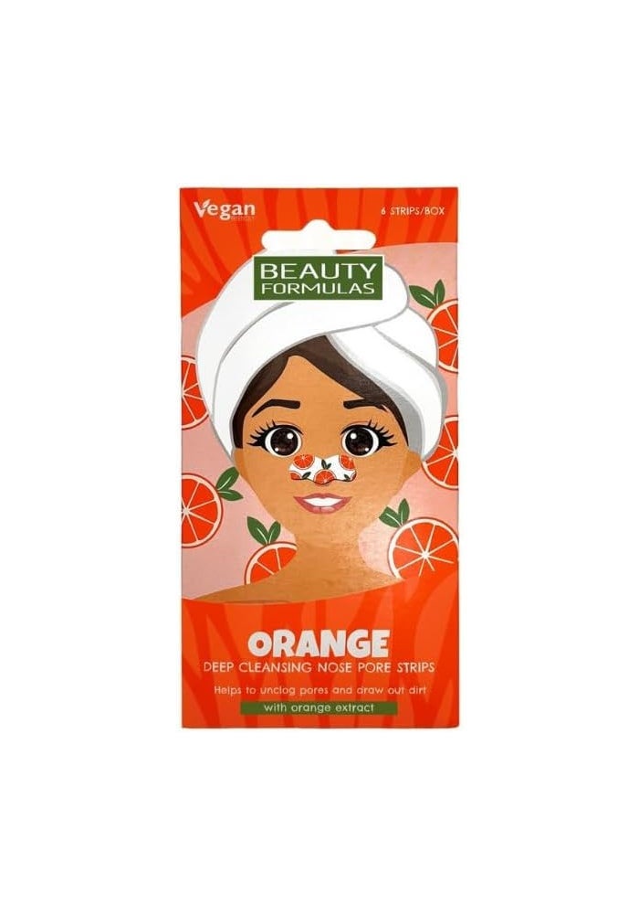 Beauty Formulas Orange Deep Cleansing Nose Pore Strips - 6 Strips
