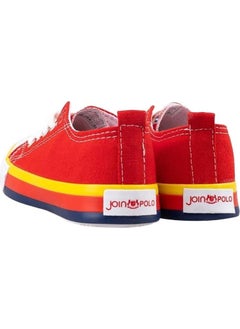 Liger Boy Girl Linen Short Converse Model Lace-Up Sports Shoes Red  - Image 3