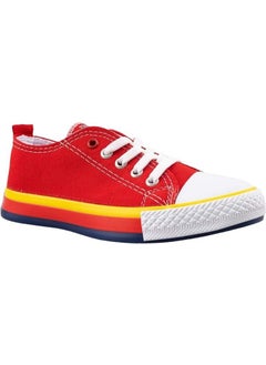 Liger Boy Girl Linen Short Converse Model Lace-Up Sports Shoes Red  - Image 1