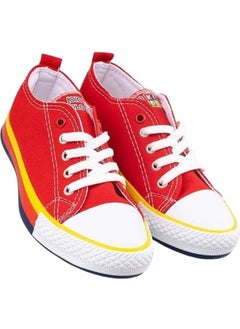 Liger Boy Girl Linen Short Converse Model Lace-Up Sports Shoes Red  - Image 2