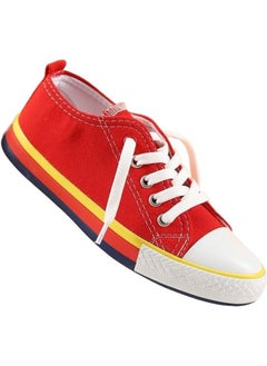 Liger Boy Girl Linen Short Converse Model Lace-Up Sports Shoes Red  - Image 5
