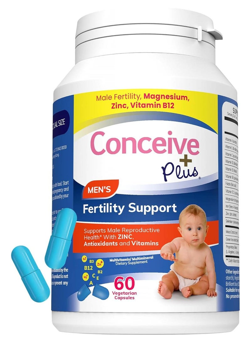 كونسيف_بلس خصوبة الرجال تدعم الصحة الإنجابية - 16 فيتامين ما قبل الولادة - 60 كبسولة - Image 1