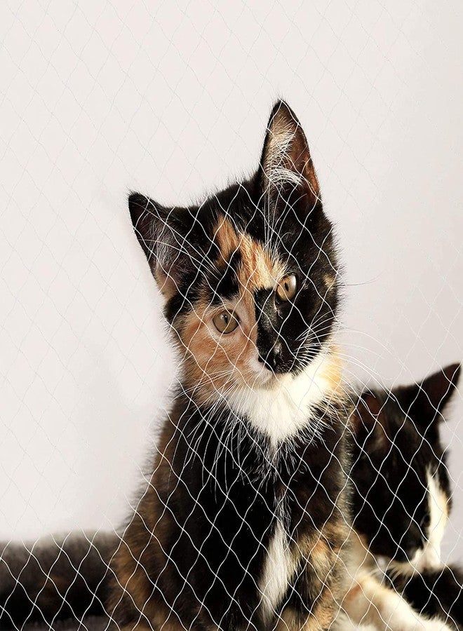 Qesonoo Cat Balcony Net Cat Anti-Fall Fence Net Dog Fence Nets Transparent Nylon Pet Mesh Fence Anti-Fall Netting for Balcony Window Stairs Netting for Balcony Window Stairs（1020ft, 10 * 20ft - Image 5