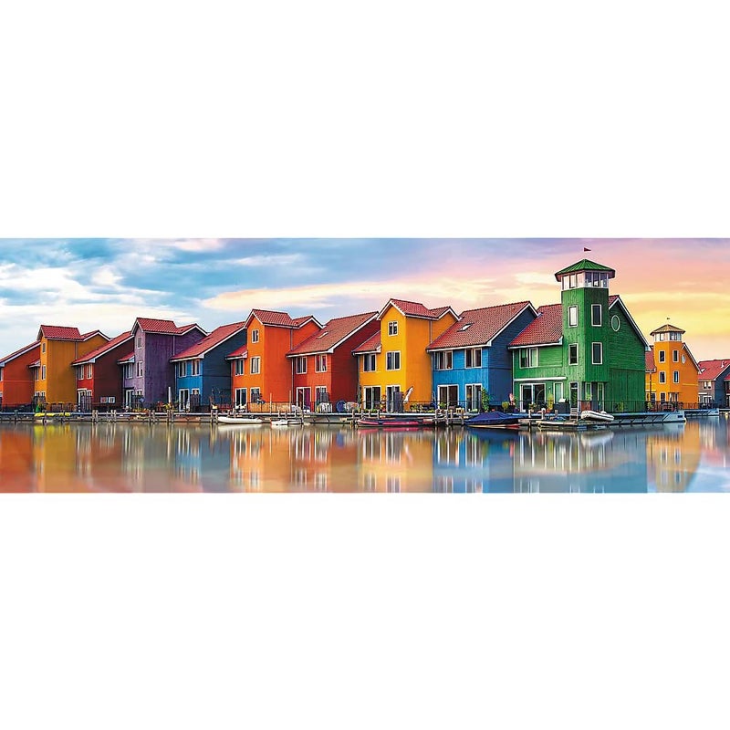 Trefl Panorama Groningen, Netherlands 1000 Piece Jigsaw Puzzle Red 38"x13" Print, DIY Puzzle, Creative Fun, Classic Puzzle for Adults and Children from 14 Years Old - Image 2