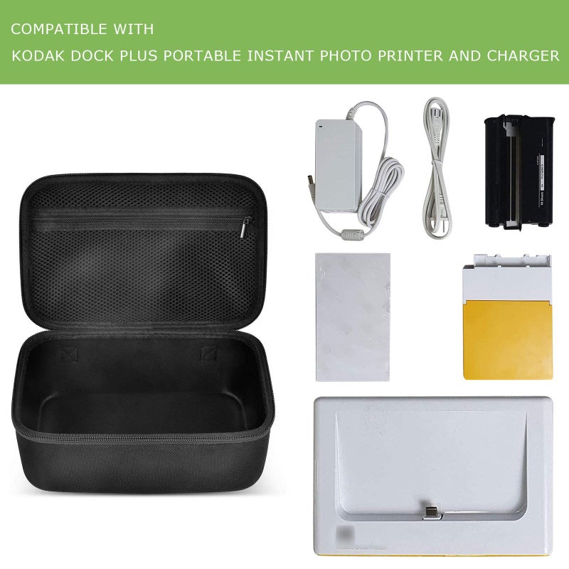 ALKOO Case Compatible with Kodak Dock Plus 4x6 Instant Photo Printer (2022 Edition), Storage Bag for Bluetooth Portable Picture Printer & Photo Paper, Paper Tray, Cartridge Refill Box Only - Image 2