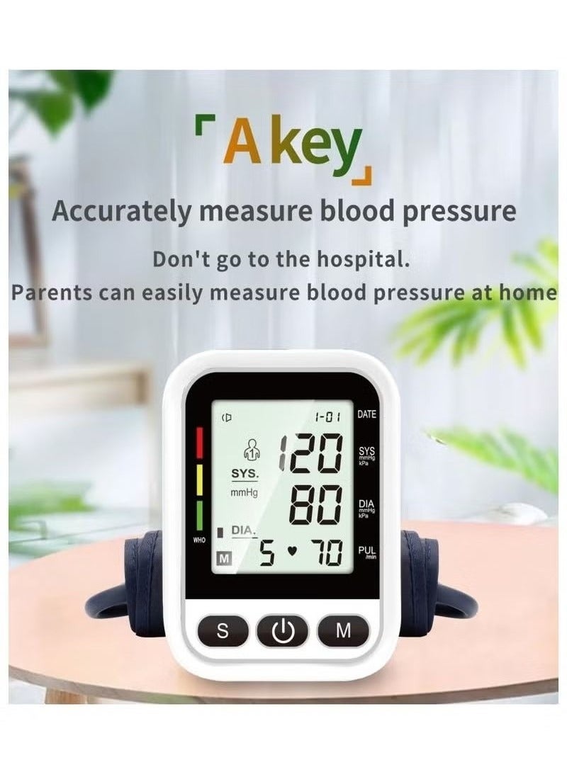 general Digital Blood Pressure Monitor, Upper Arm Blood Pressure Monitor with Adjustable Blood Pressure Cuff Automatic & Digital Blood Pressure Machin, LCD Display Home BP Monitor, Memory Voice Prompt - Image 3