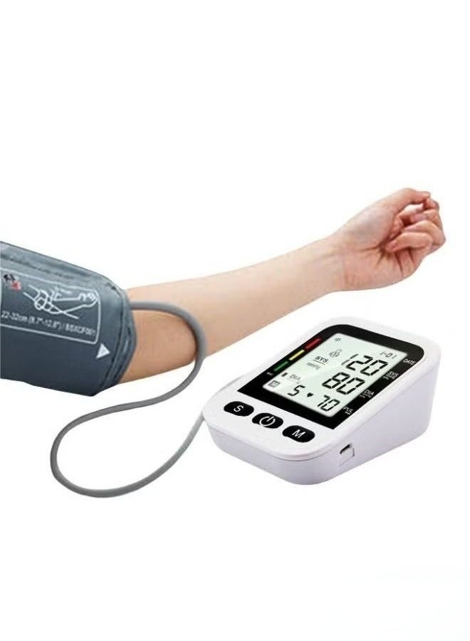 general Digital Blood Pressure Monitor, Upper Arm Blood Pressure Monitor with Adjustable Blood Pressure Cuff Automatic & Digital Blood Pressure Machin, LCD Display Home BP Monitor, Memory Voice Prompt - Image 1
