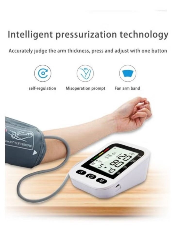 general Digital Blood Pressure Monitor, Upper Arm Blood Pressure Monitor with Adjustable Blood Pressure Cuff Automatic & Digital Blood Pressure Machin, LCD Display Home BP Monitor, Memory Voice Prompt - Image 5