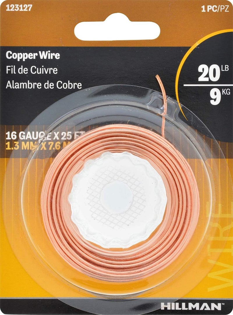 Hillman Group 123127 16 Gauge Copper Wire, 25-Feet, 1-Pack - Image 2