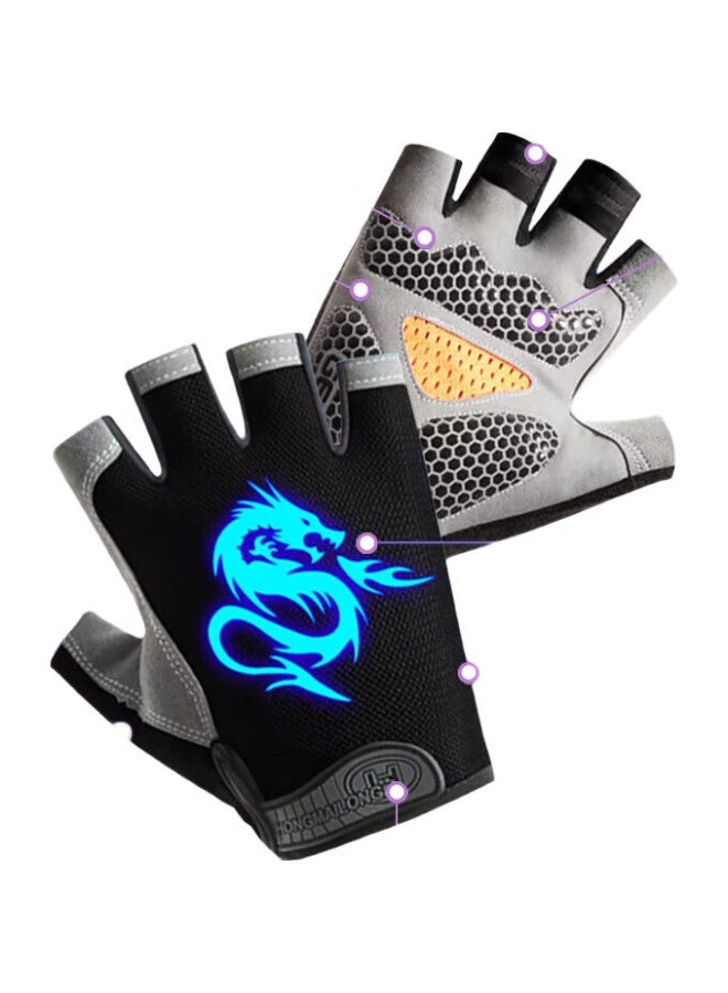 Ousen Children'S Cycling Gloves Night Light Boys Summer Boys Half Finger Student Rock Climbing Protective Cycling Horizontal Bar Sports Gloves - Image 1