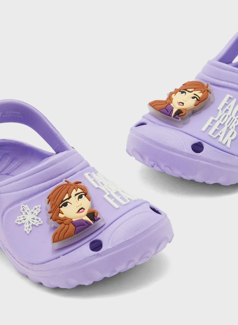 Disney Frozen 2 Clogs With Led Light Badge