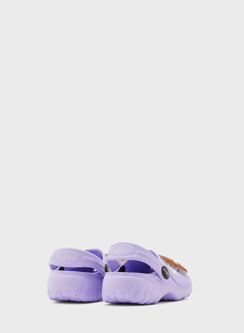 Disney Frozen 2 Clogs With Led Light Badge
