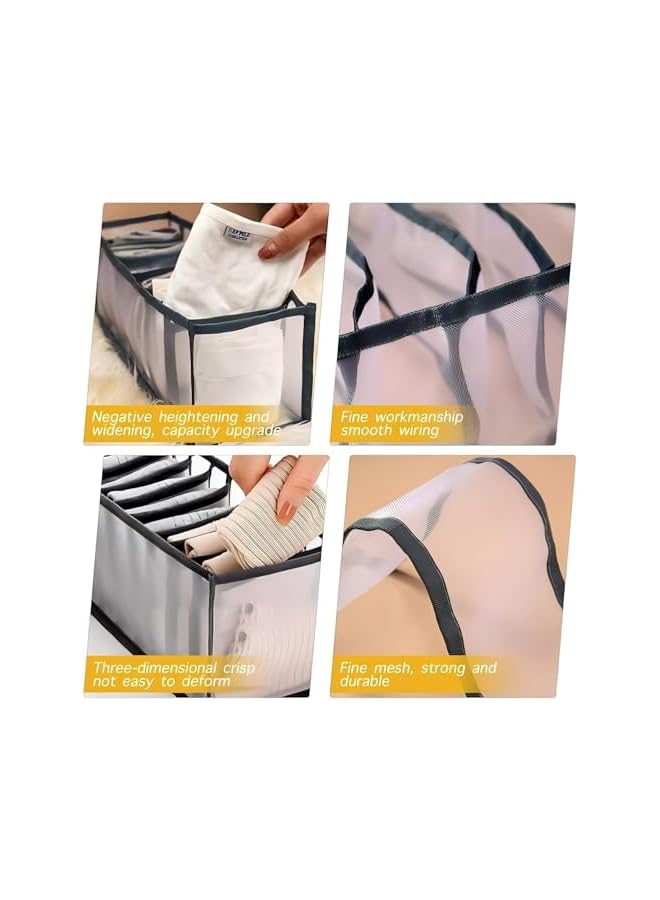 Green Tiger Dresser Drawer Storage Organizer for Undergarments, Thickening Storage Boxes Set of 3(Gray) - Image 3