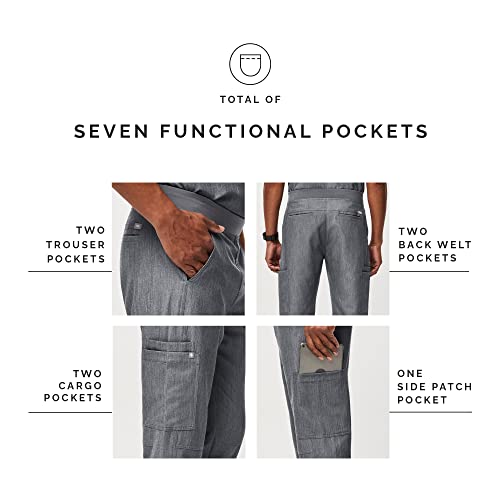 FIGS Axim Cargo Scrub Pants for Men – Graphite, XS - Image 5