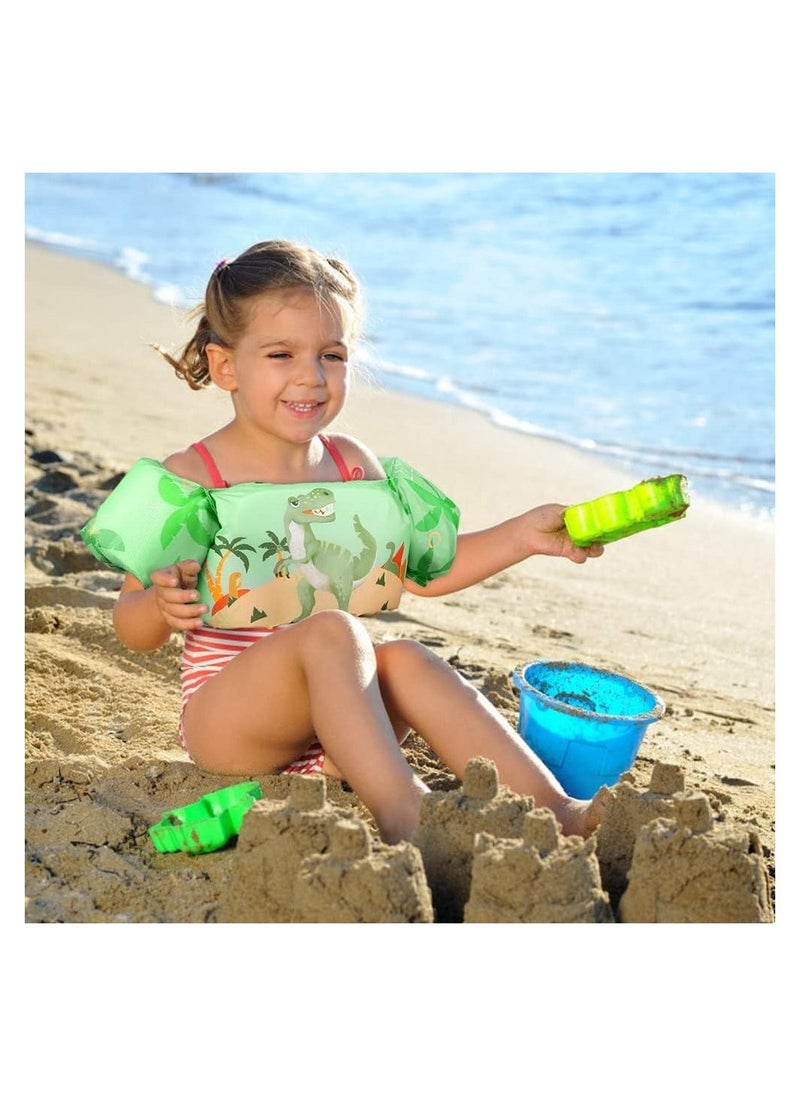 Generic Toddler Swim Vest Baby Swim Jacket Float Swimming Float Vest Infant Pool Floaties for Swimming Aid Boys Girls Learn to Swim Green Dinosaur - Image 2