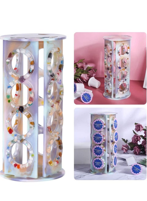 Coffee Pod Holder Resin mould Silicone 4 Sides Holders DIY Crystal Glue Dropping Epoxy Casting moulds Rotary Storage Rack Display